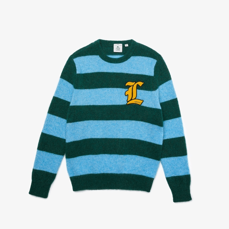 LACOSTE L!VE アルパカブレンドボーダーニットセーター | ショップ
